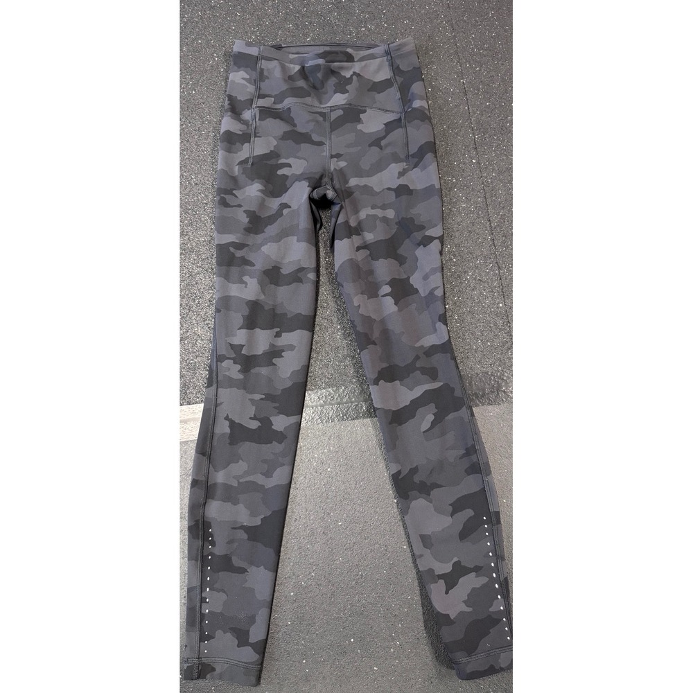 Lululemon Heritage 365 Camo Deep Coal Multi High Rise Leggings 25" Reflective